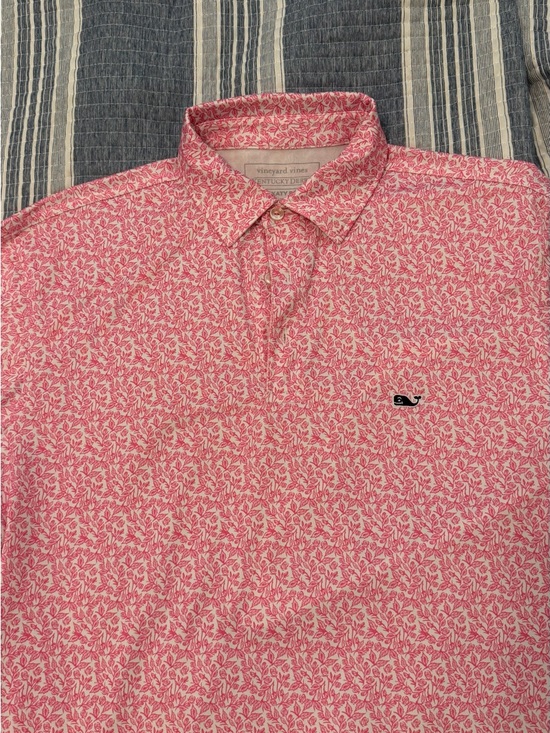 Vineyard Vines Other - Vineyard Vines Men’s Pink Leaf-Print Polo